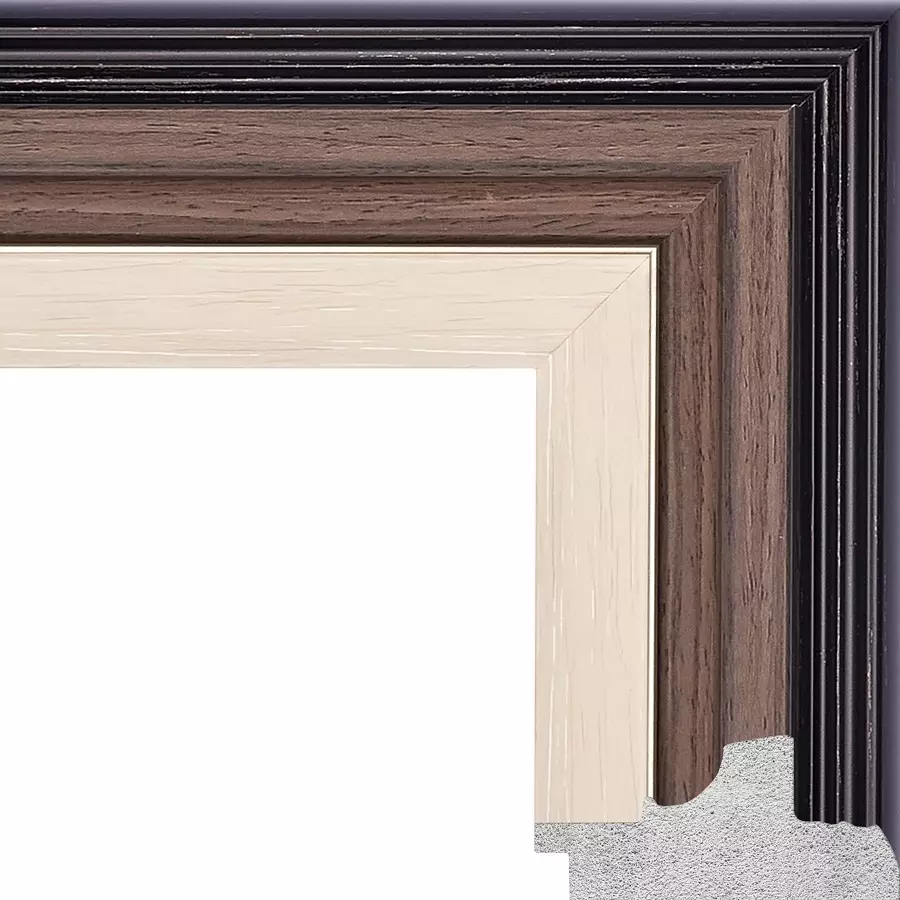 Рама багетная 40x50 для картин и зеркал - 6,4 см, классическая, пластиковая, с креплением, без стекла, М-34-2