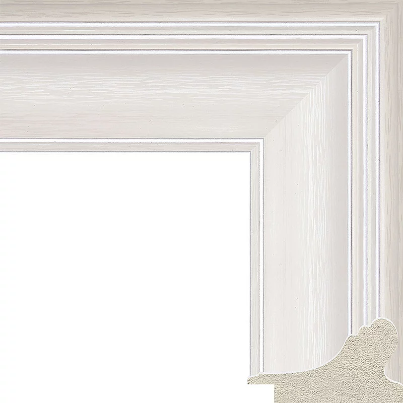 Рама багетная 40x50 для картин и зеркал - 5,8 см, классическая, пластиковая, с креплением, без стекла, М-5-8
