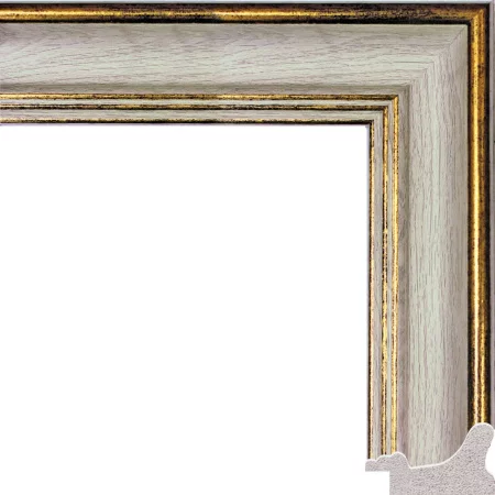 Рама багетная 40x40 для картин и зеркал - 3,8 см, классическая, пластиковая, с креплением, без стекла, М-9-6