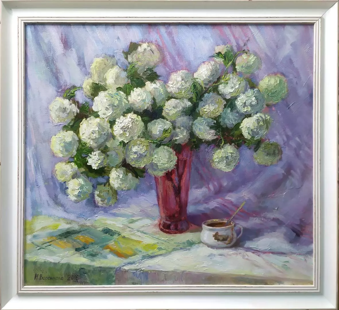 Картина. Наталья Воронкова Бульденеж холст, масло, 50х55 см, габ 58х63 см. Авторская живопись.
