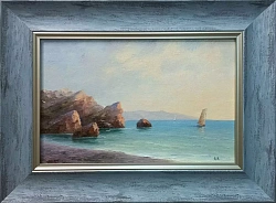 Картина. Александр Крымовский. Штиль. Холст, картон, масло. 20х30 см. Авторская живопись.