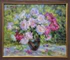 Картина. Виктор Бойченко. Пионы. Холст, масло. 50х60 см. Авторская живопись.