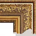 Рама багетная 60x80 для картин и зеркал - 9,5 см, классическая, пластиковая, с креплением, без стекла, М-8-3