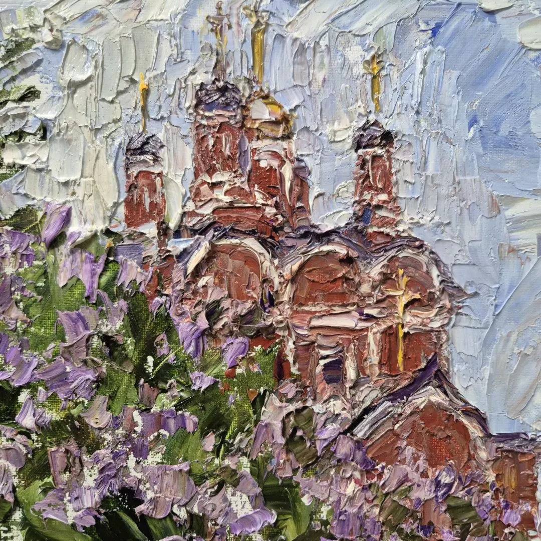 Картина. Инна Москалева. Россия. Холст, картон, масло. 30х24 см. Авторская живопись.