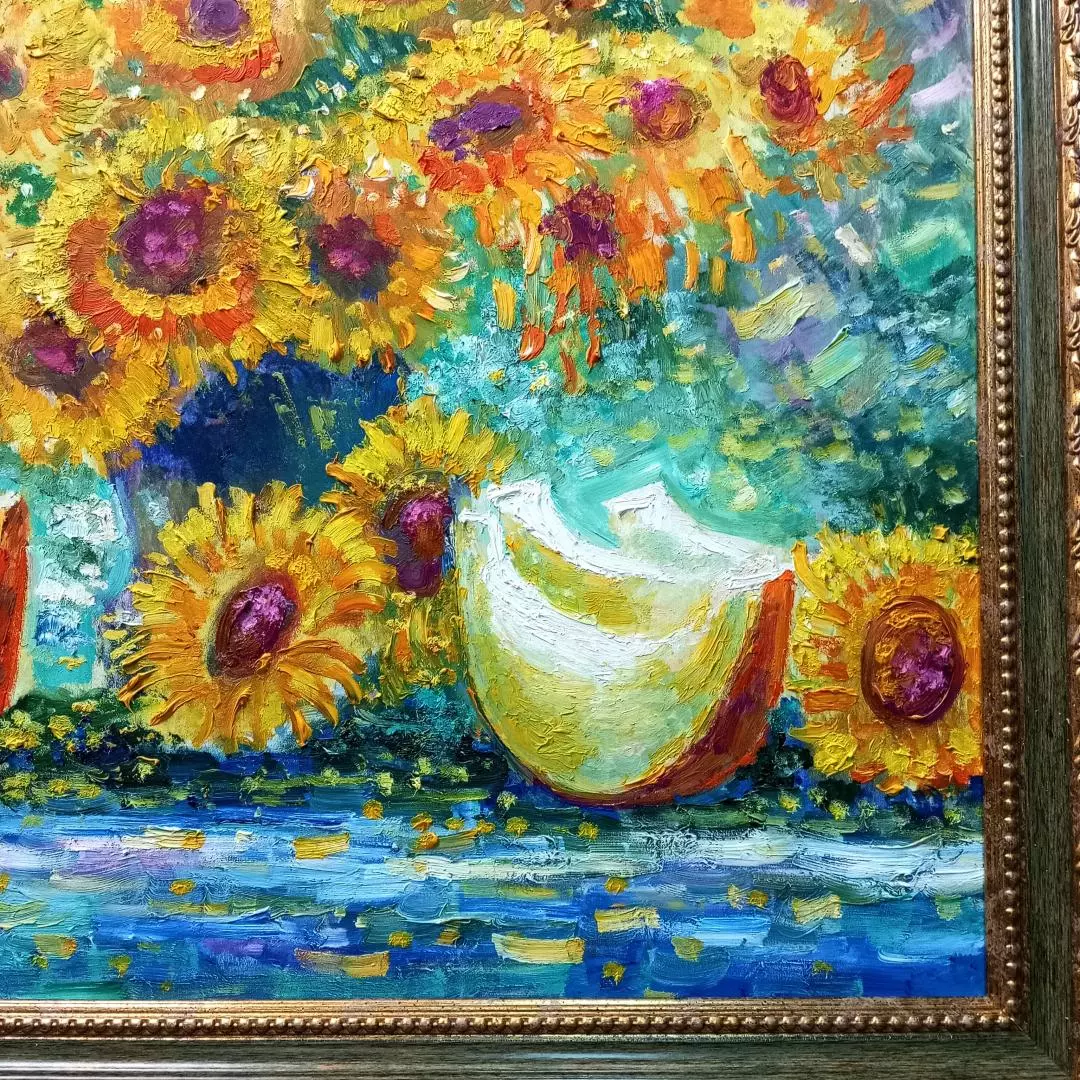 Картина. Сулеков Юрий Натюрморт с дыней, оргалит, масло, 60,5х60,5см. Авторская живопись.