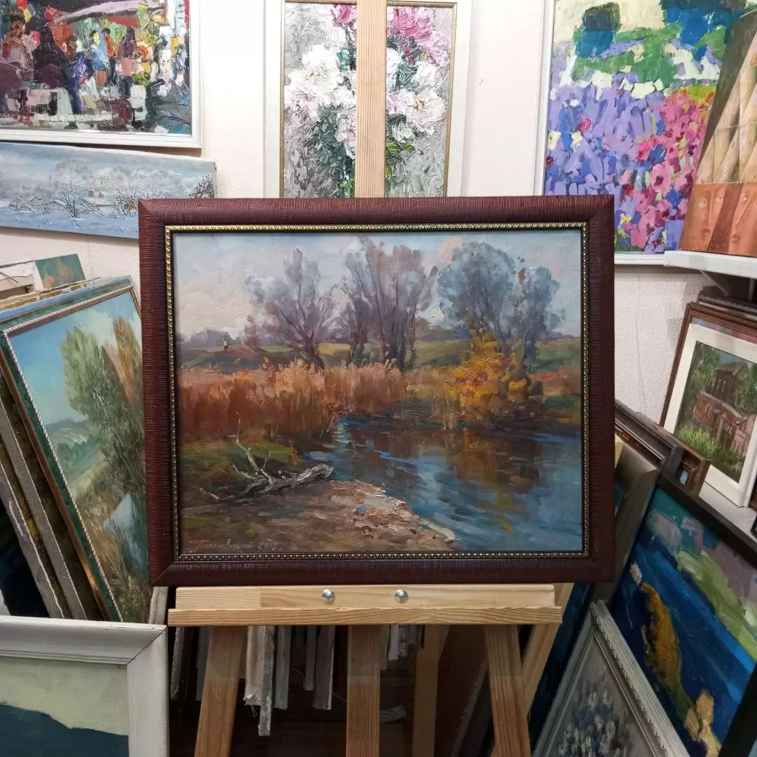 Картина. Александр Поплавский. Осенний этюд. Холст, масло. 40х50 см. Авторская живопись.