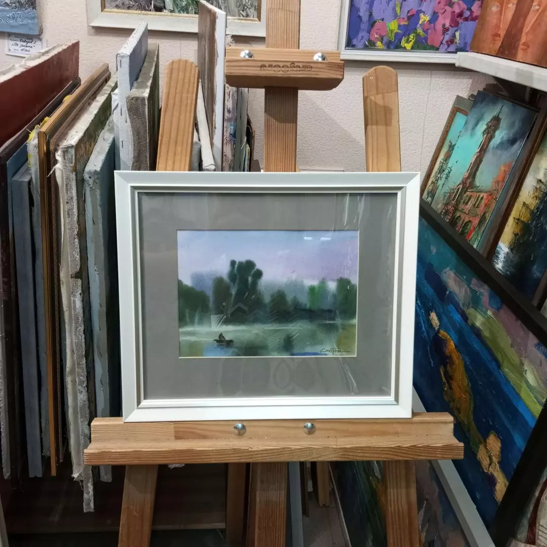 Картина. Оксана Смотрова.Раннее утро. Бумага, акварель. 17х23 см. Авторская живопись.