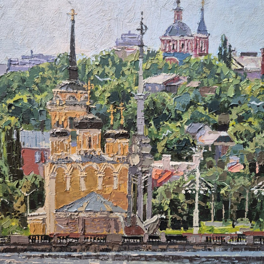 Картина. Виталий Мартыненко. Адмиралтейская площадь Воронеж. Холст, масло. 45х55 см. Авторская живопись.