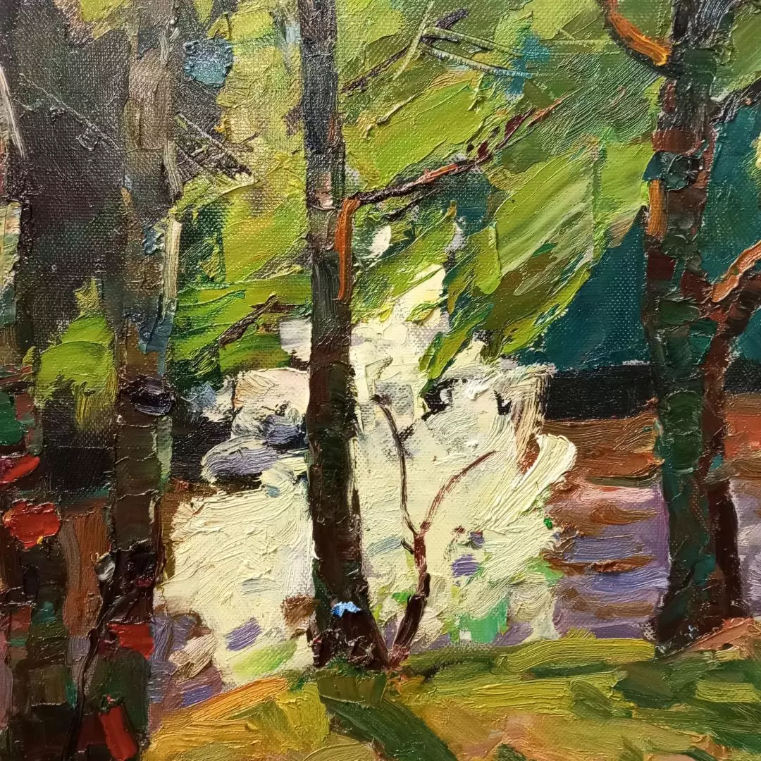 Картина. Юрий Болотов. Зеленый шум. Холст, масло. 50х60 см. Авторская живопись.