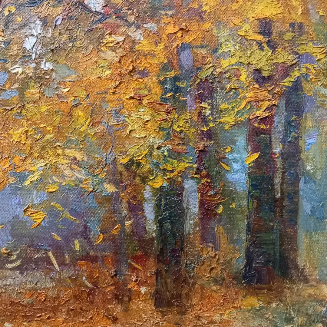 Картина. Светлана Володина. Листопад, холст, масло, 50х50 см. Авторская живопись.