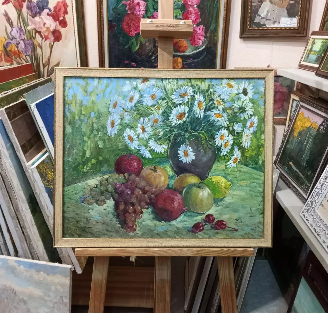 Картина. Ольга Пономарева Июнь, картон, масло, 40х50. Авторская живопись.