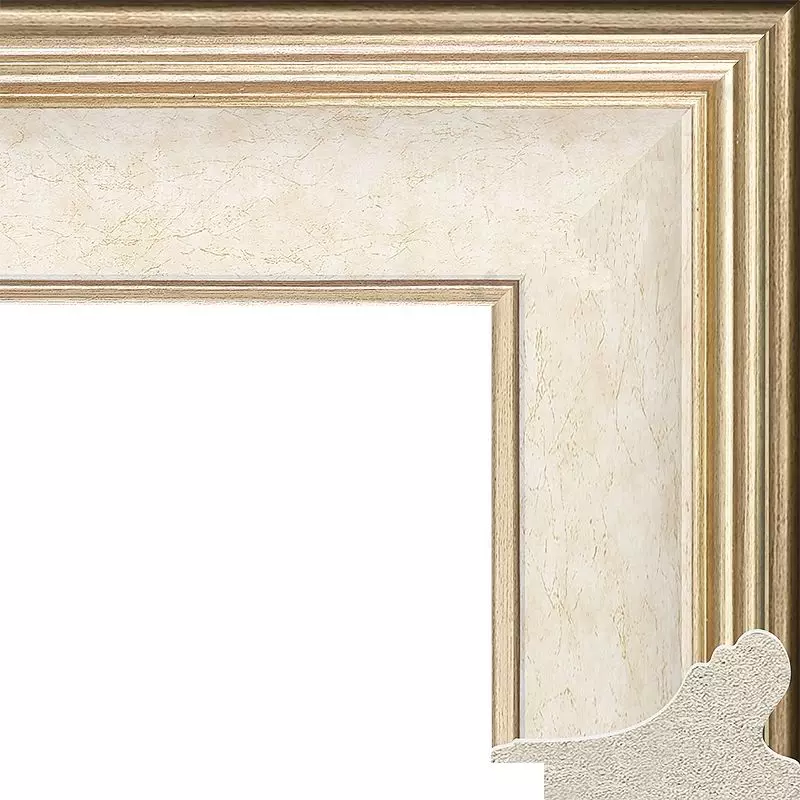 Рама багетная 60x80 для картин и зеркал - 5,8 см, классическая, пластиковая, с креплением, М-5-1