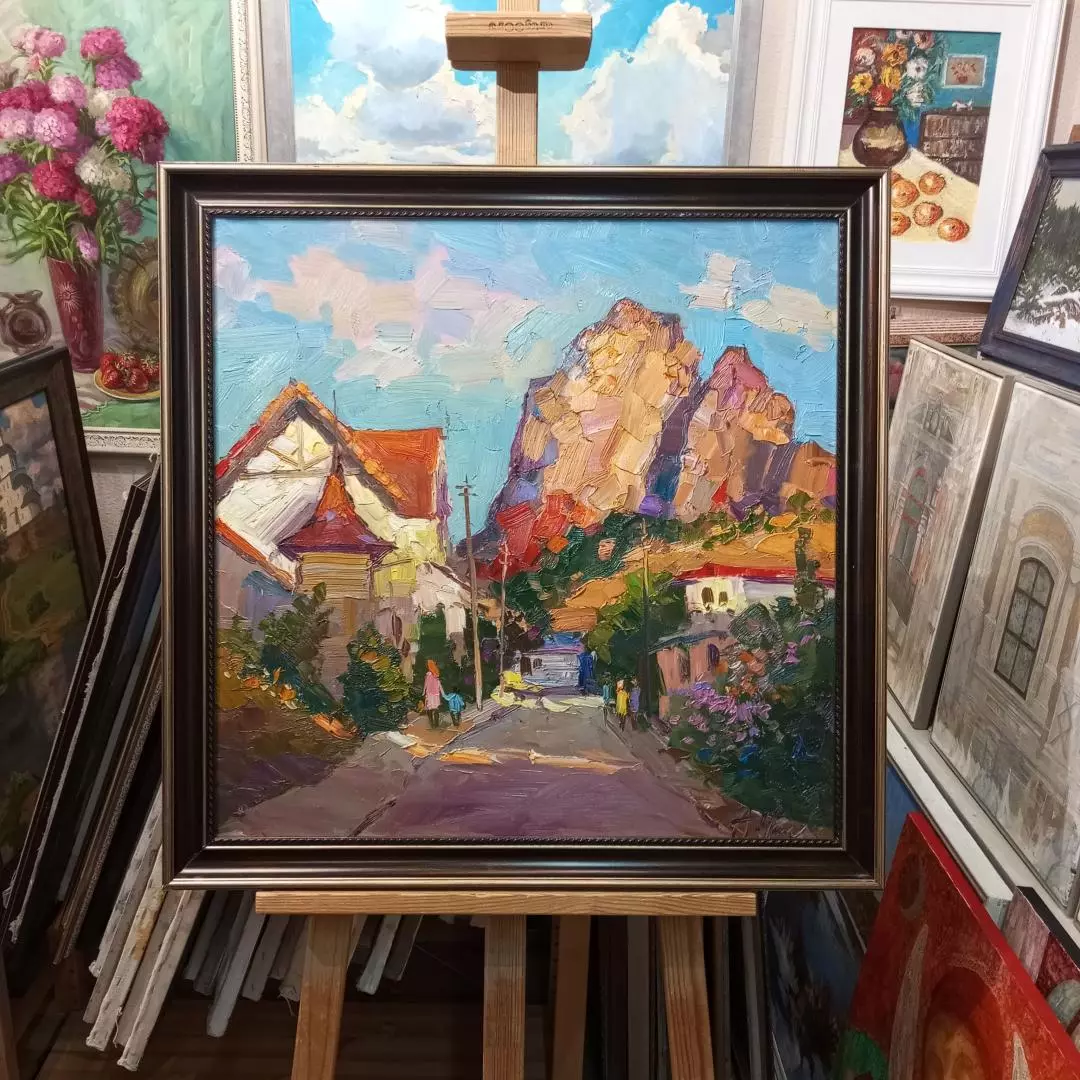 Картина. Александр Филиппов. Под горой Медовой. Холст, масло. 60х60 см. Авторская живопись.