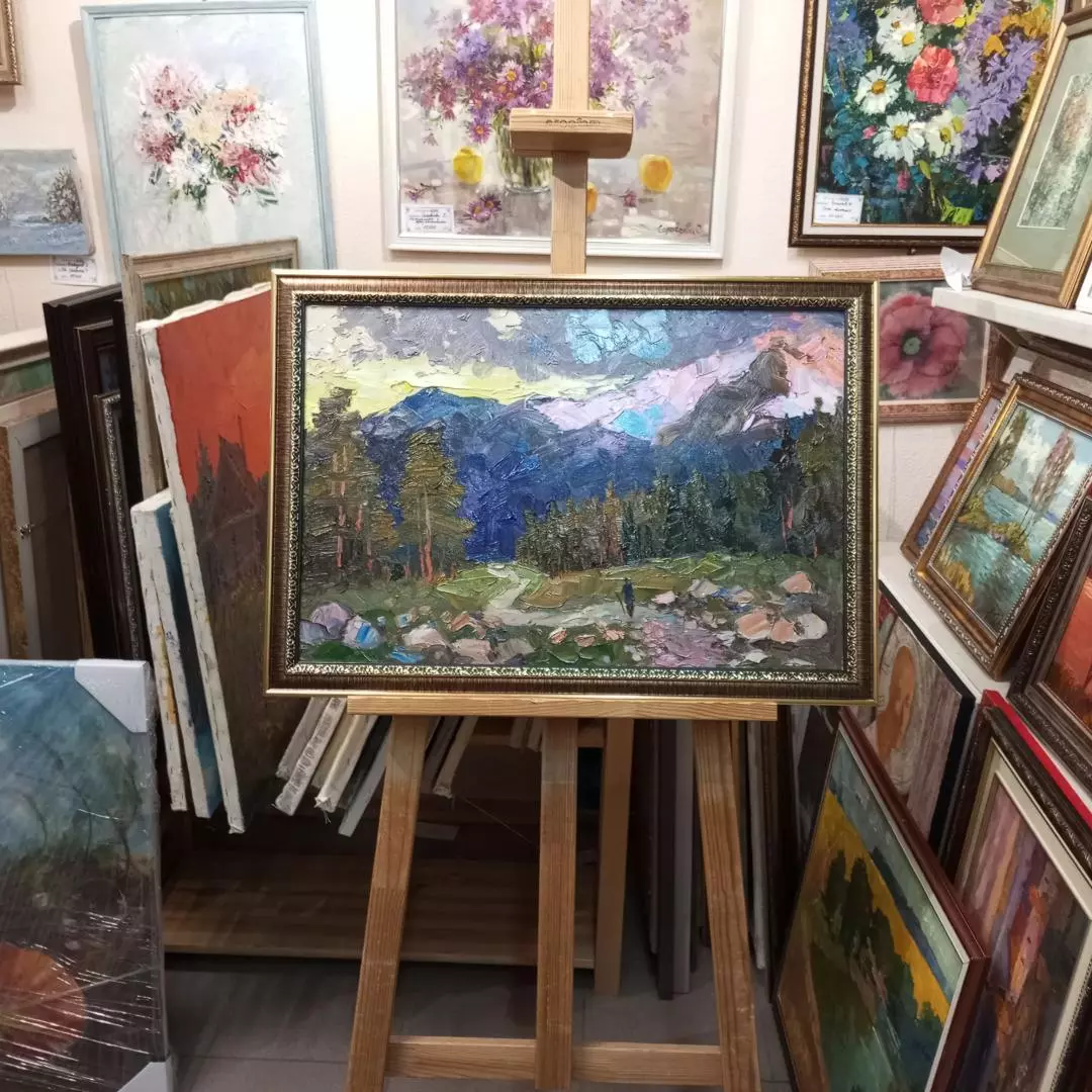 Картина. Александр Филиппов. Путник. Холст, масло. 40х60 см. Авторская живопись.