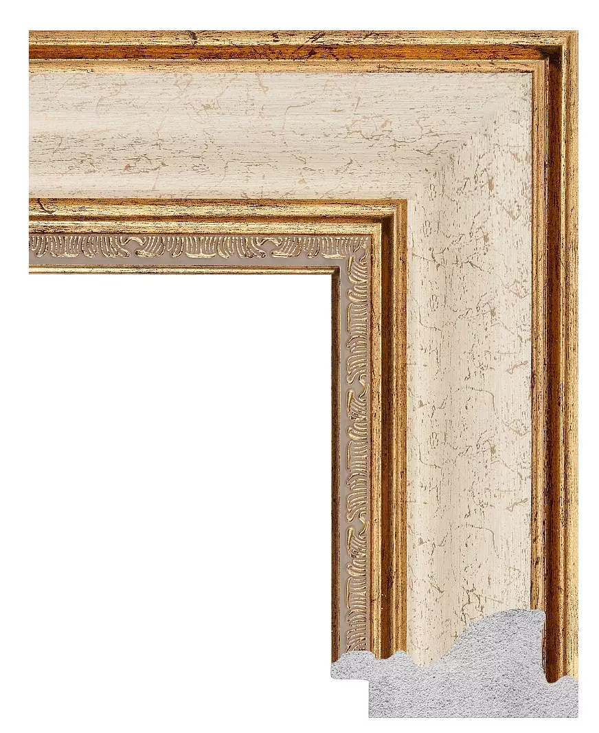 Рама багетная 40x50 для картин и зеркал - 5,6 см, классическая, пластиковая, с креплением, М-10-2
