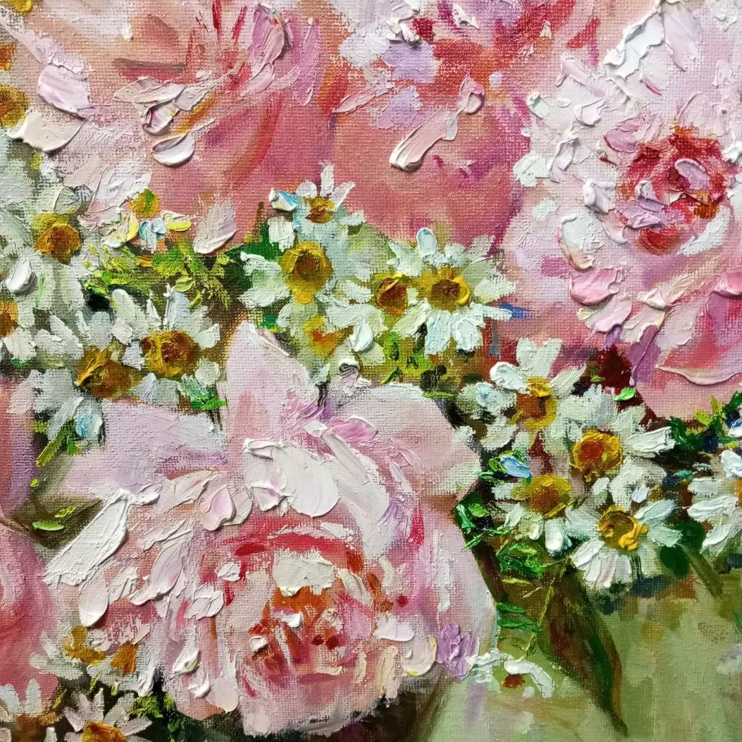 Картина. Светлана Соловьева. В саду. Холст, масло. 50х60 см. Авторская живопись.