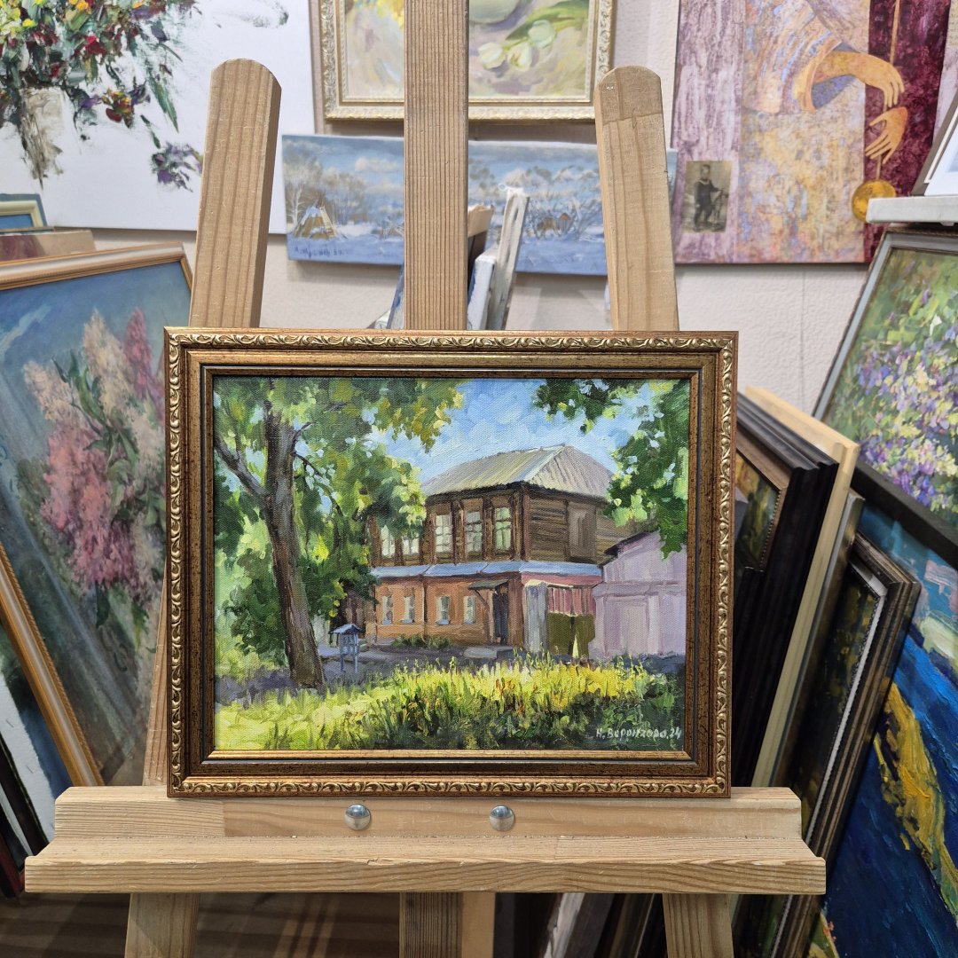 Картина. Наталья Воронкова. Дом купчихи Медведевой. Холст, масло. 24х30см. Авторская живопись.