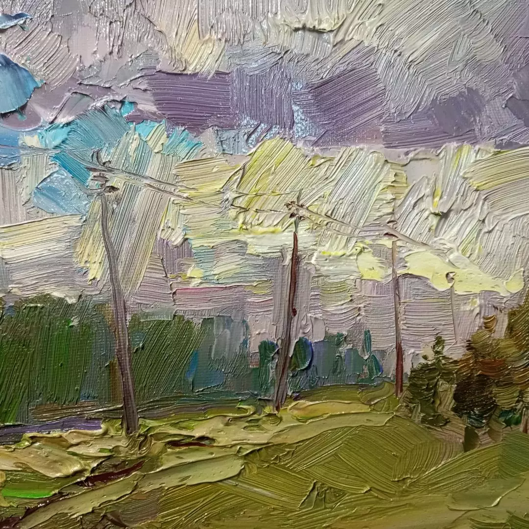 Картина. Александр Филиппов. Прошел весенний дождик. Холст, масло. 60х85 см. Авторская живопись.
