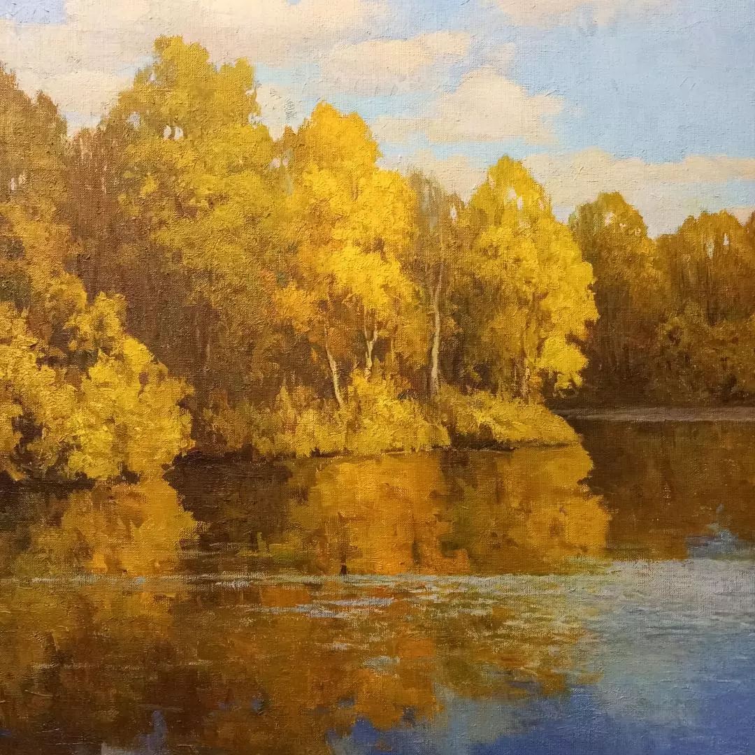 Картина. Виктор Довбенко. Шиловское озеро. Холст, масло. 65х85 см. Авторская живопись.
