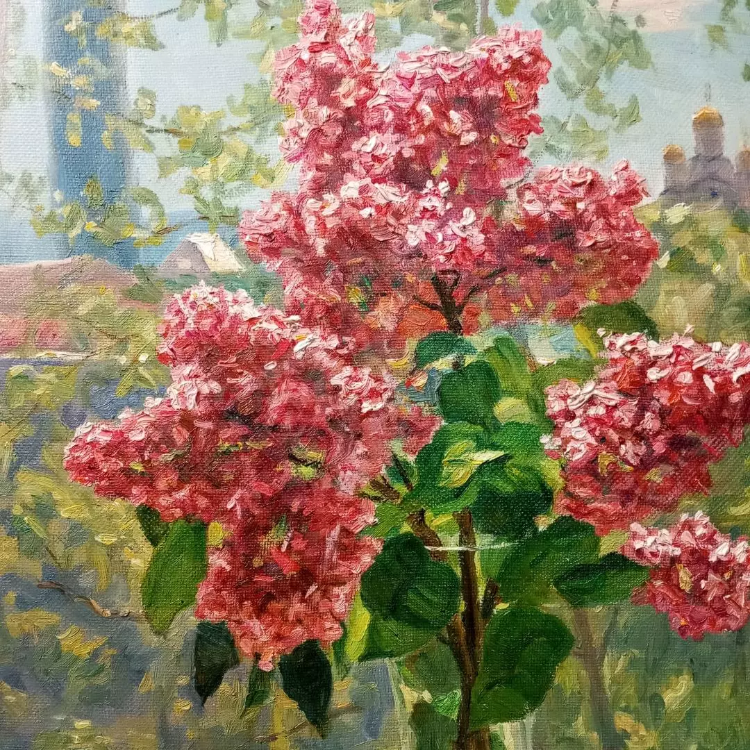 Картина. Александр Золотых. Май. Холст, масло. 70х50см. Авторская живопись.