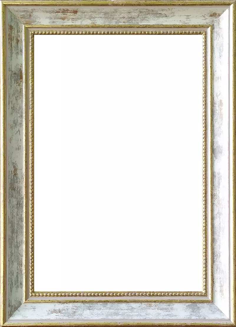 Рама багетная 30x30 для картин, бежевая-золотая - 3,8 см, классическая, пластиковая, с креплением, 704-41