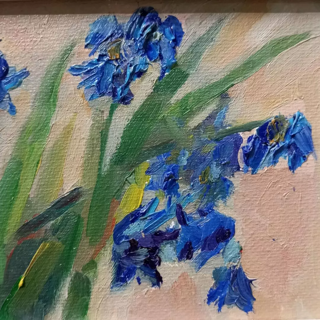 Картина. Олеся Фатеева. Весна пришла. Холст, картон, масло. 10х14 см. Авторская живопись.