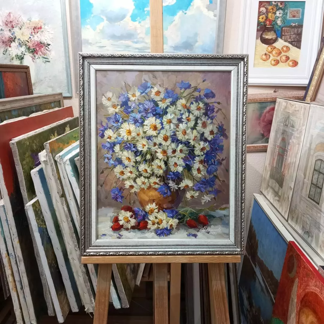 Картина. Никколова И.А. Июнь. Холст, масло. 50х40 см. Авторская живопись.