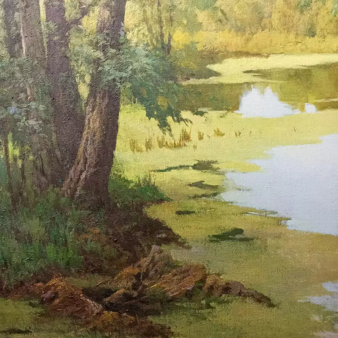 Картина. Виктор Довбенко. У озера. Холст, масло. 70х80 см. Авторская живопись.