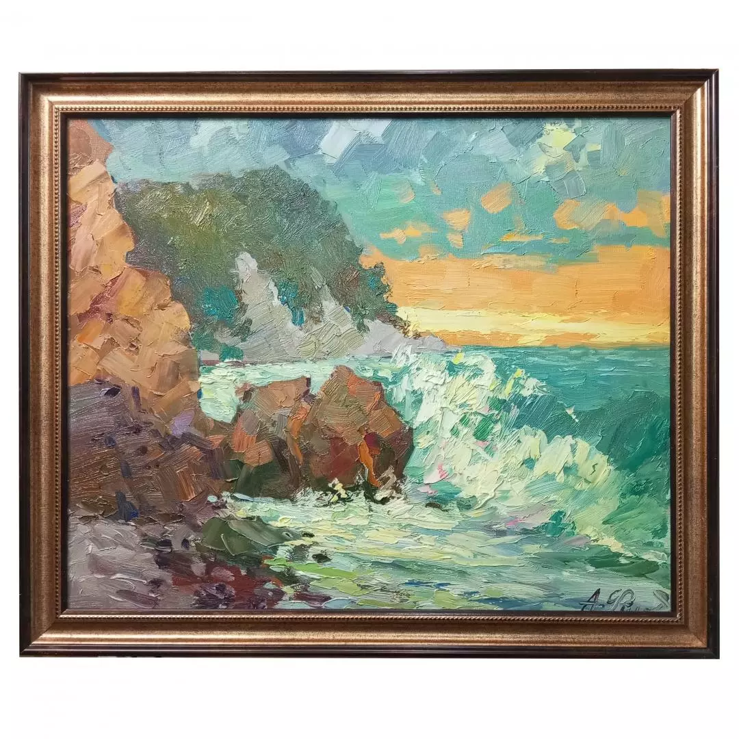 Картина. Александр Филиппов. Заштормило холст, масло. 50х60 см. Авторская живопись.