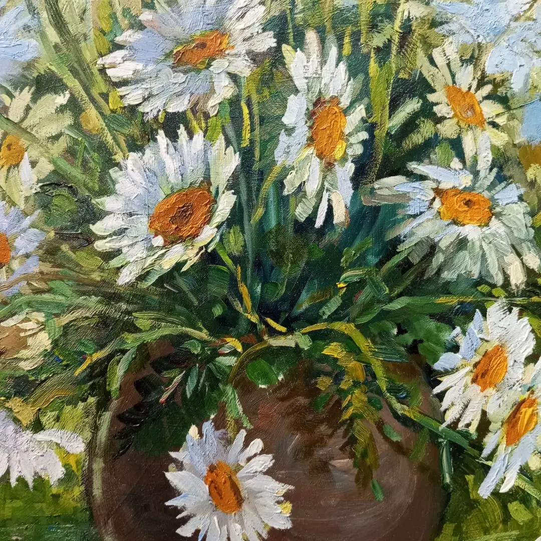 Картина. Ольга Пономарева Июнь, картон, масло, 40х50. Авторская живопись.