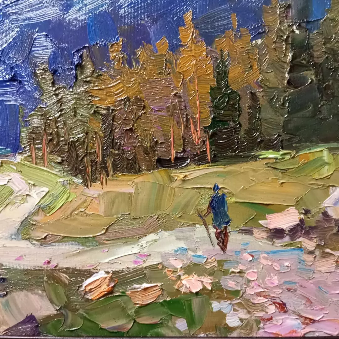 Картина. Александр Филиппов. Путник. Холст, масло. 40х60 см. Авторская живопись.
