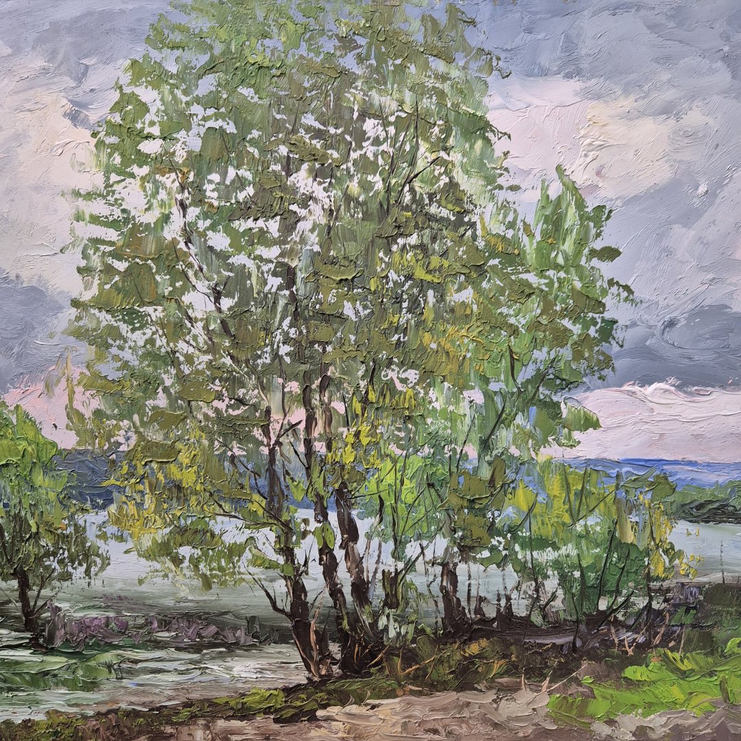 Картина. Стефан Домусчи. Этюд 2000г. Картон, масло. 35х54см. Авторская живопись.
