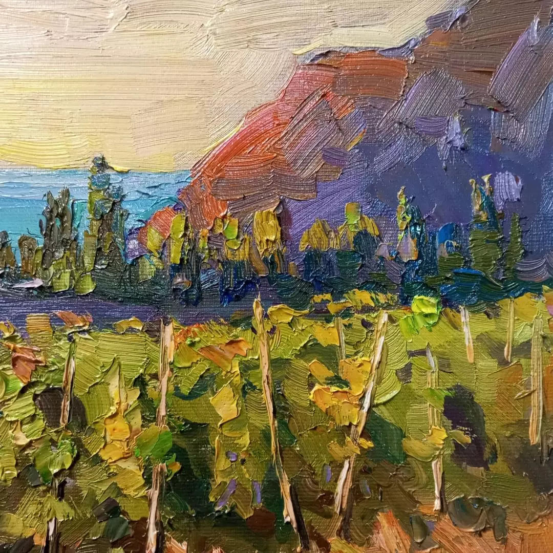 Картина. Александр Филиппов. Виноградники Крыма. Холст, масло. 60х85 см. Авторская живопись.
