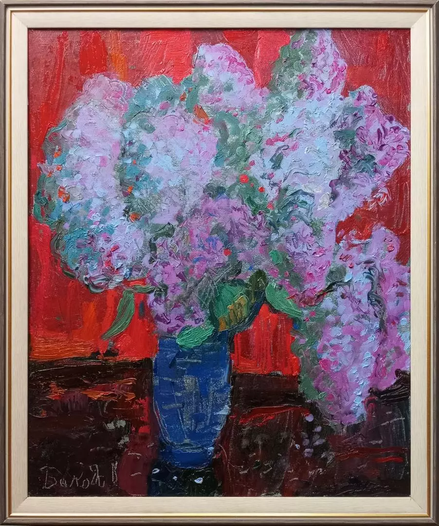 Картина. Юрий Болотов. Мир сирени. Холст, масло. 55х45 см. Авторская живопись