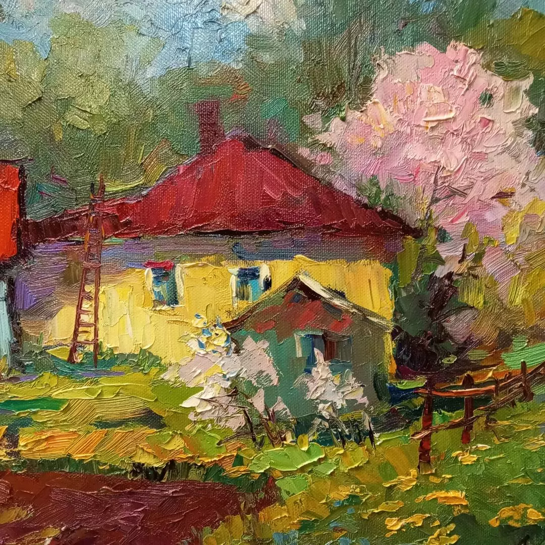 Картина. Александр Филиппов Бурное цветение, холст, масло, 50х70 см. Авторская живопись.