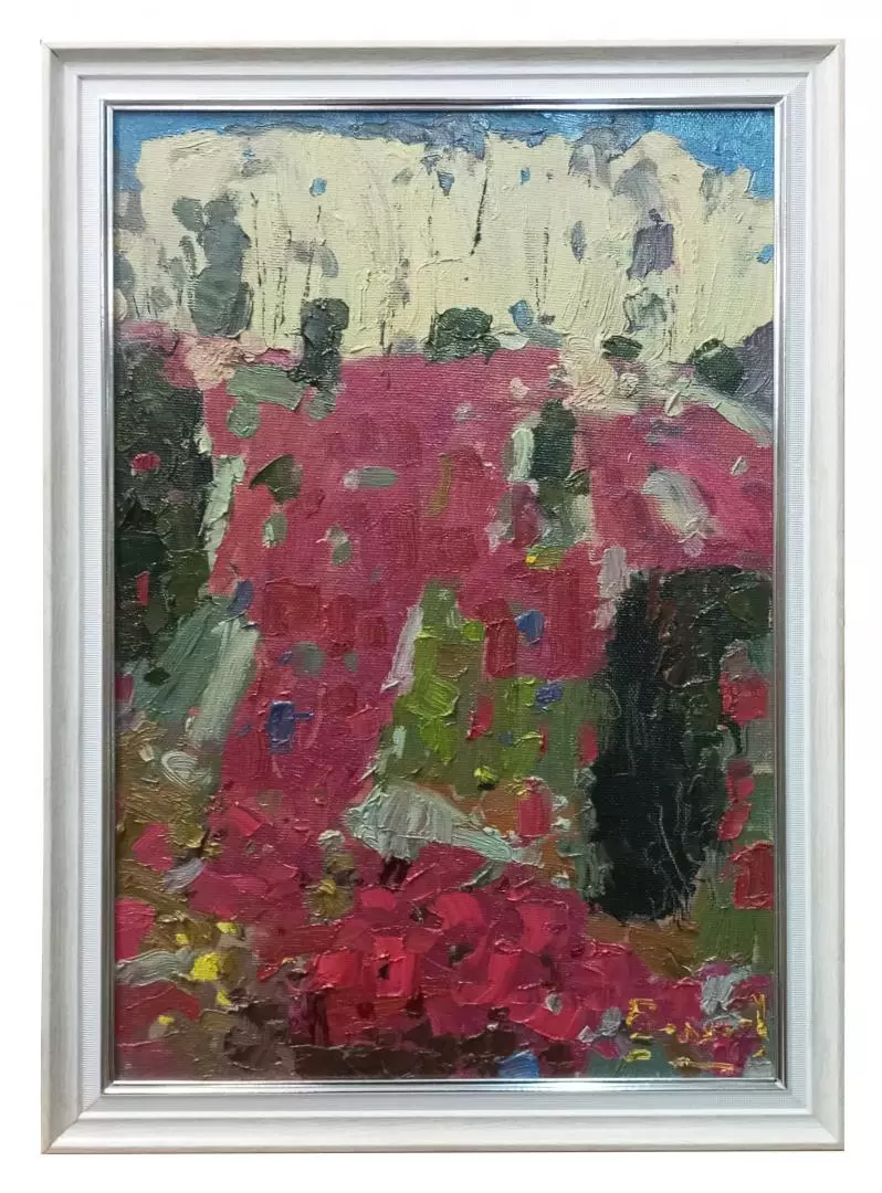 Картина. Юрий Болотов. Цветущий май. Холст, масло. 45х30 см. Авторская живопись