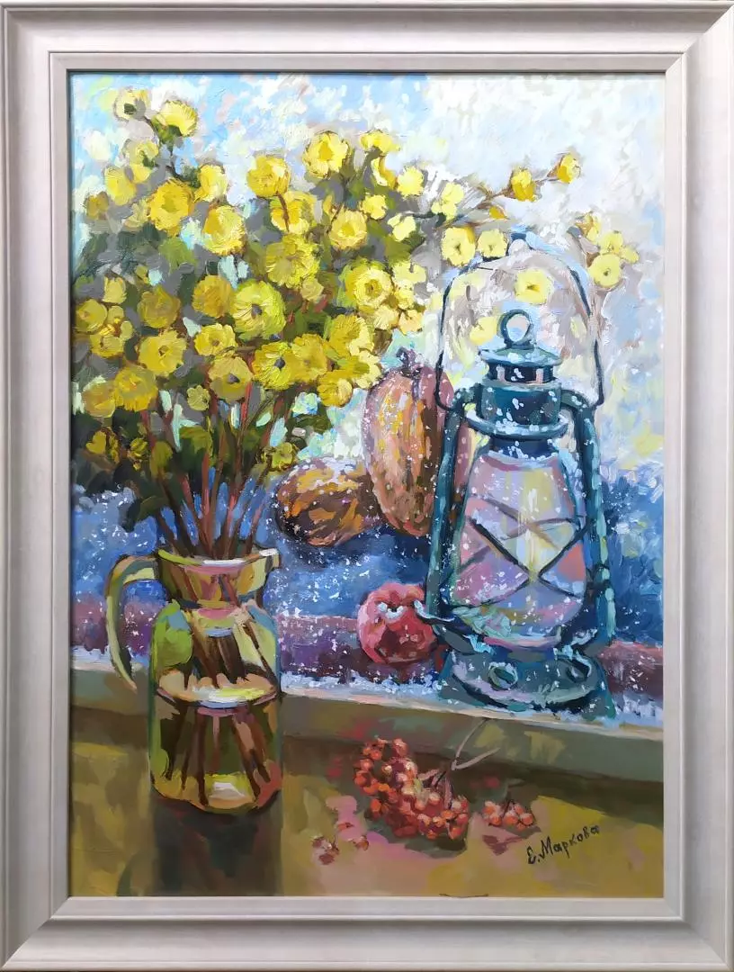 Картина. Елена Маркова Тепло дома холст, масло, 70х50 см. Авторская живопись.