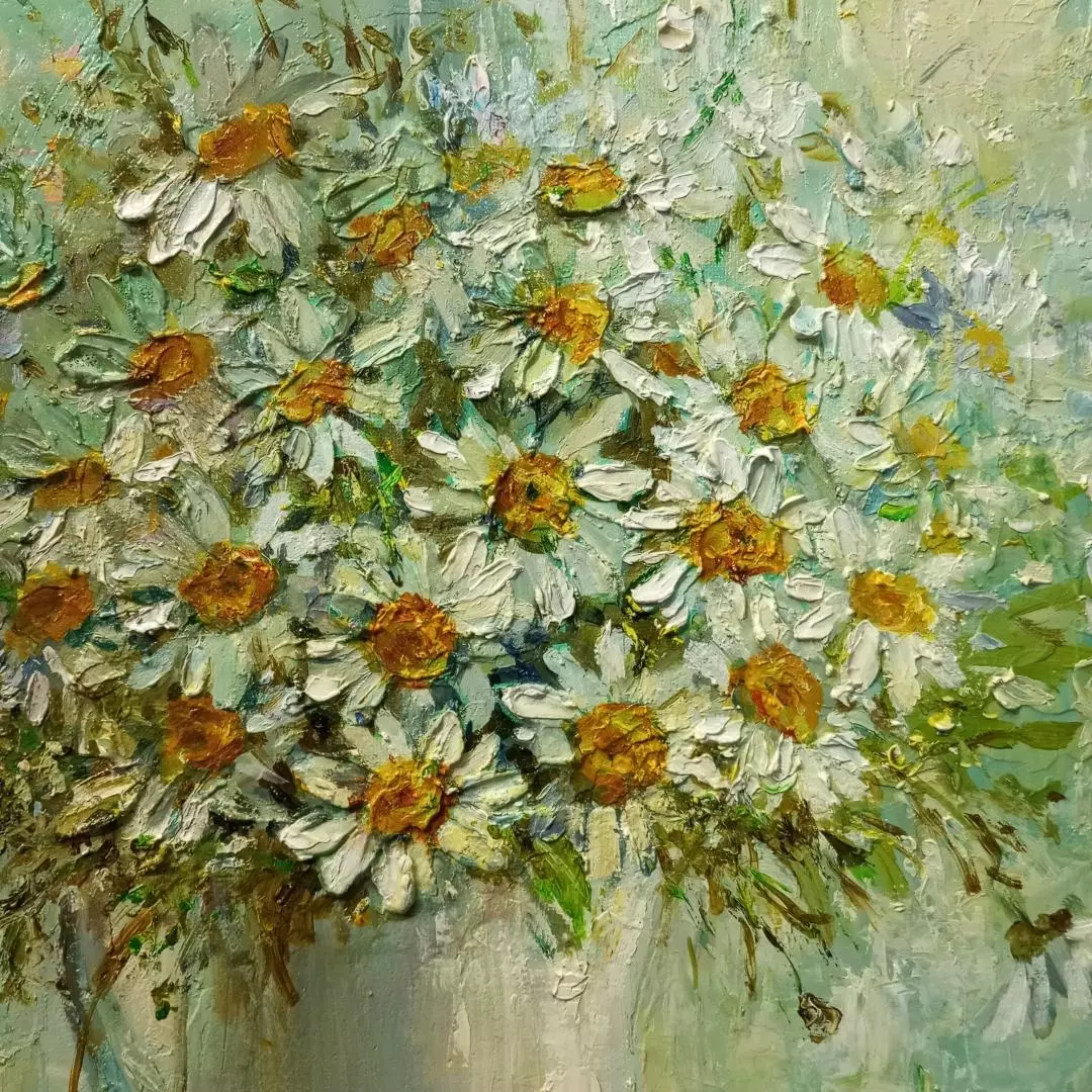 Картина. Светлана Соловьева. Ромашк. Холст, масло. 50х40 см. Авторская живопись.