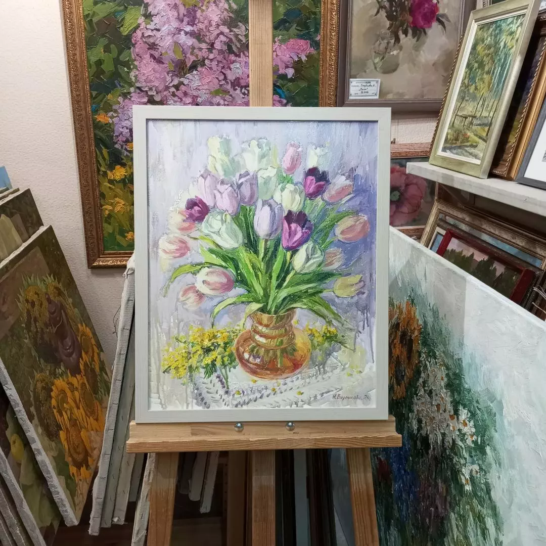 Картина. Наталья Воронкова. Весеннее настроение. Холст, масло. 50х40 см. Авторская живопись.