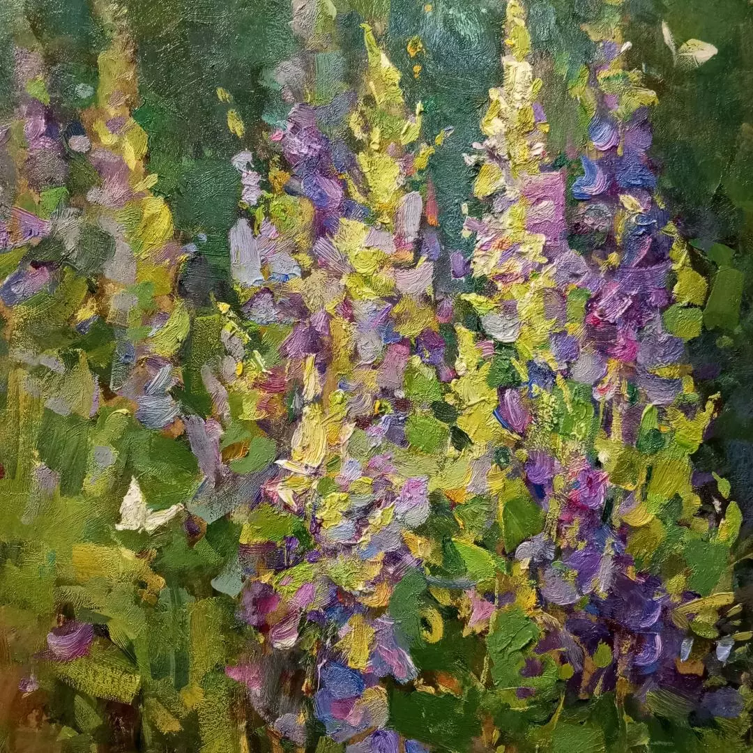 Картина. Татьяна Поплавская. Цветы. Картон, масло. 50х38 см. Авторская живопись.