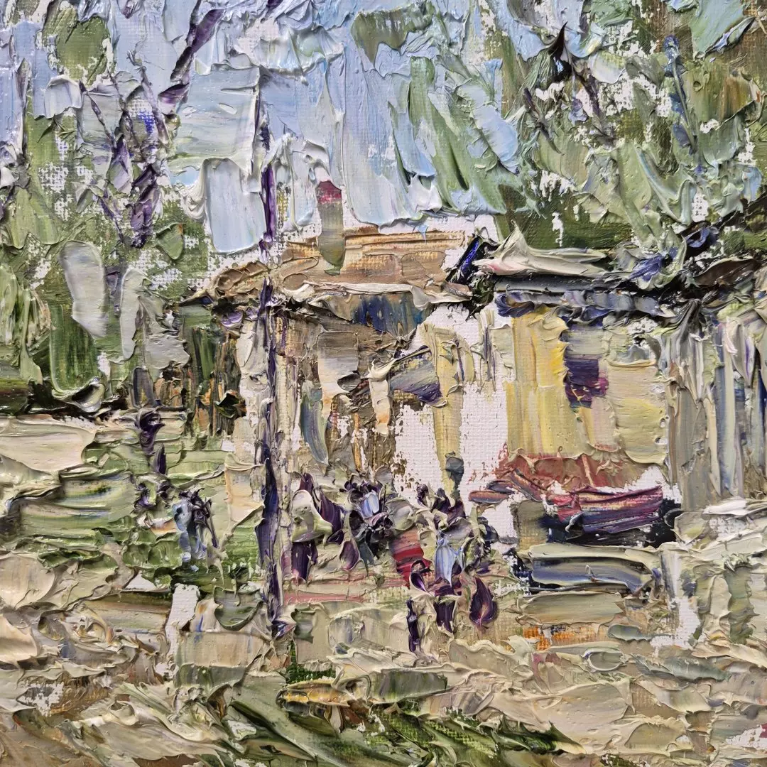 Картина. Инна Москалева. Старый Воронеж. Холст, картон, масло. 24х30 см. Авторская живопись.