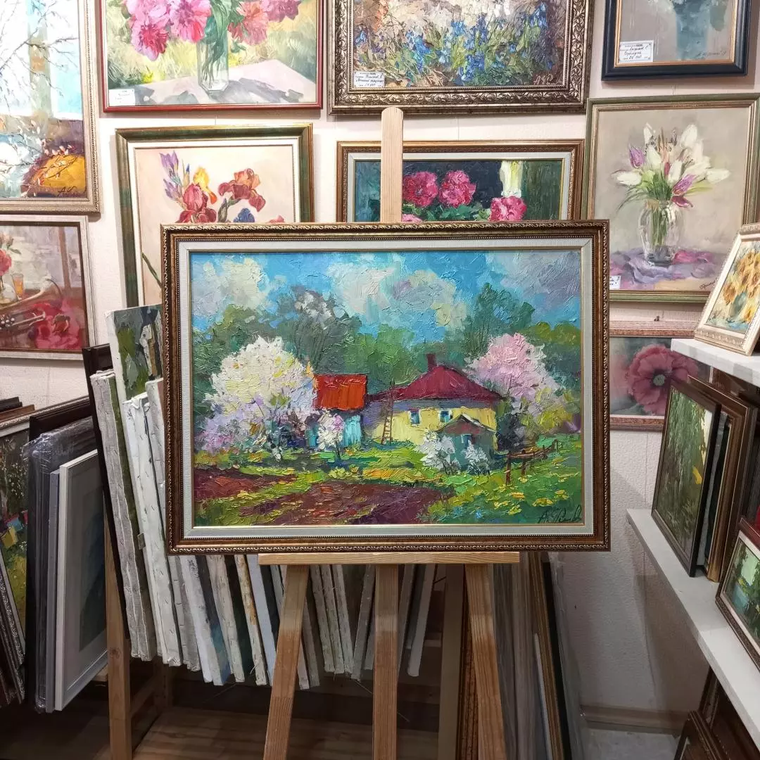 Картина. Александр Филиппов Бурное цветение, холст, масло, 50х70 см. Авторская живопись.