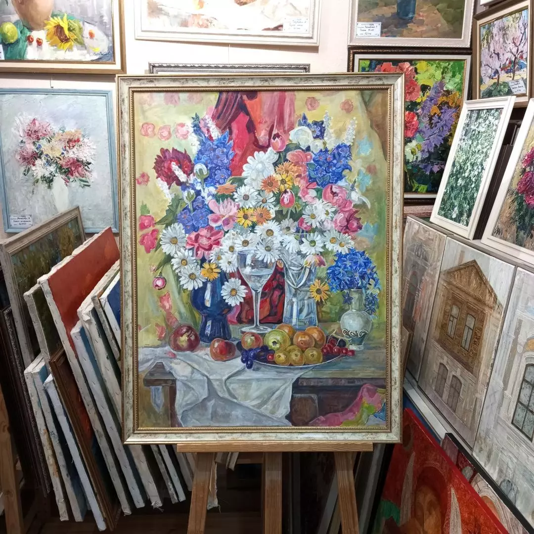 Картина. Владимир Фефелов. Цветы. Холст, масло. 60х80 см. Авторская живопись.