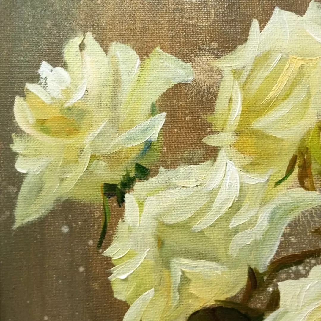 Картина. Светлана Соловьева Розы. Холст, масло, 50х50 см. Авторская живопись.