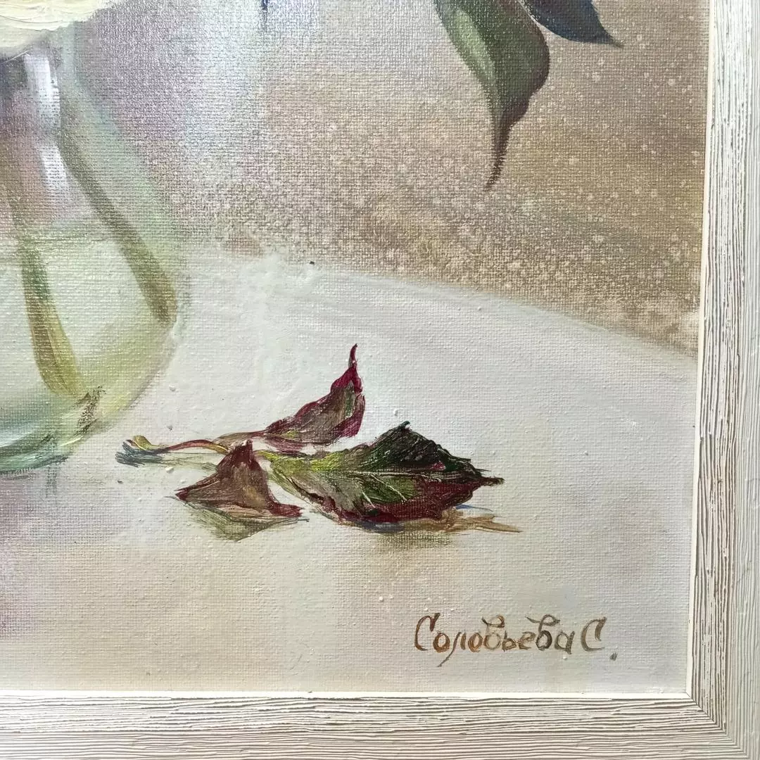 Картина. Светлана Соловьева Розы. Холст, масло, 50х50 см. Авторская живопись.