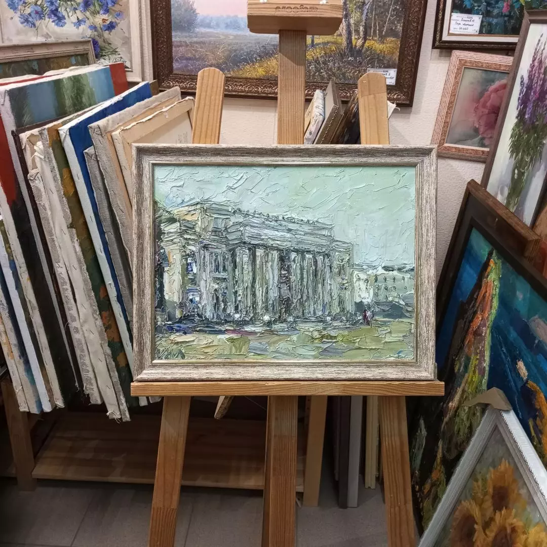 Картина. Инна Москалева. Воронеж Театр Драмы. Холст, картон, масло. 30х40 см. Авторская живопись.