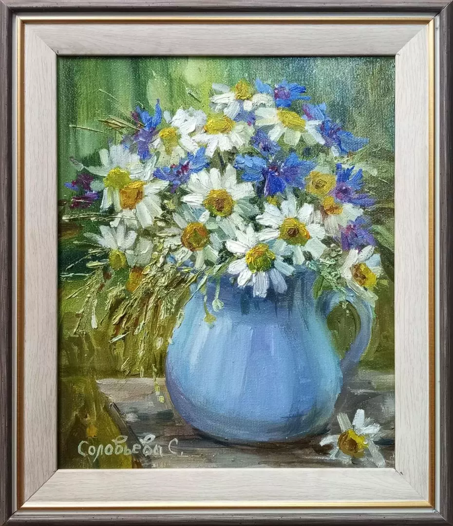 Картина. Светлана Соловьева. Летний день. Холст, масло. 25х20 см. Авторская живопись.