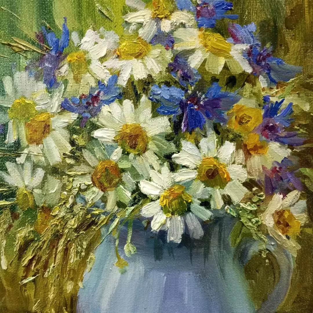 Картина. Светлана Соловьева. Летний день. Холст, масло. 25х20 см. Авторская живопись.