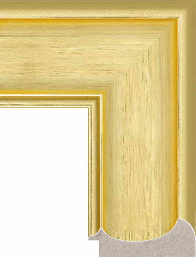 Рама багетная 60x80 для картин и зеркал, золотая - 7,8 см, классическая, пластиковая, с креплением, 882-004