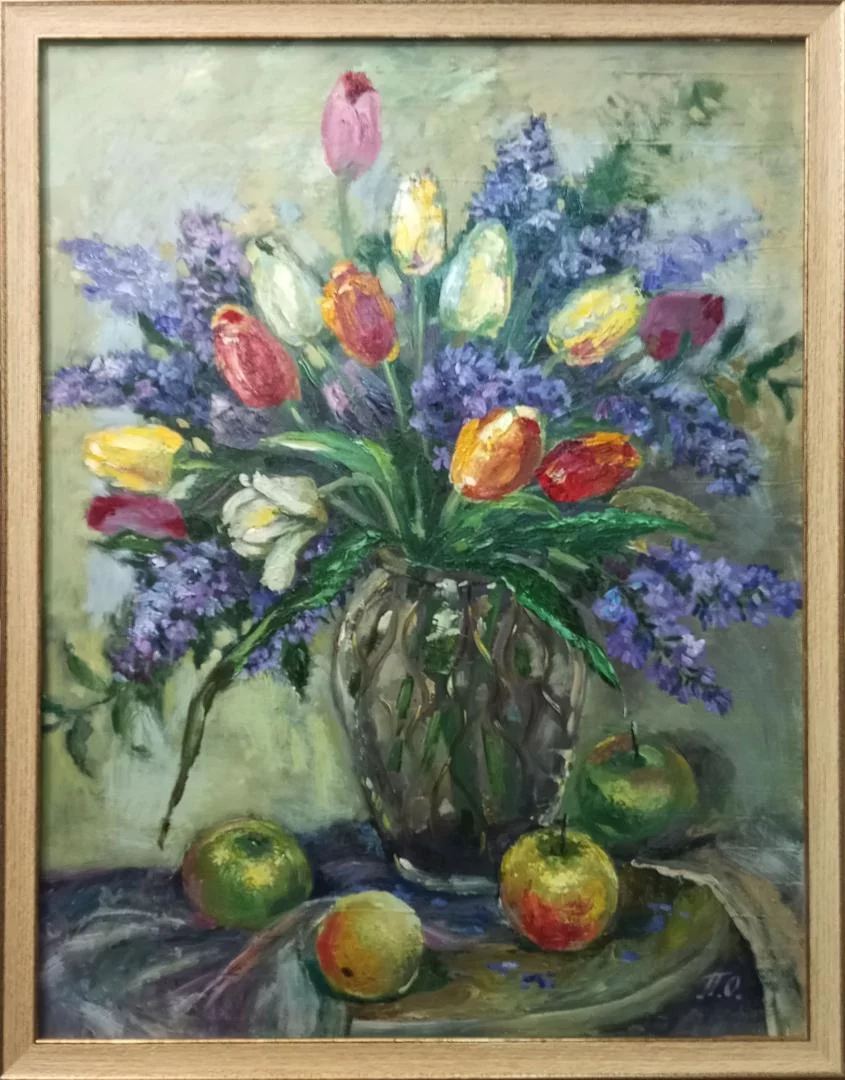 Картина. Ольга Пономарева Майский букет. оргалит, масло, 59х44. Авторская живопись.